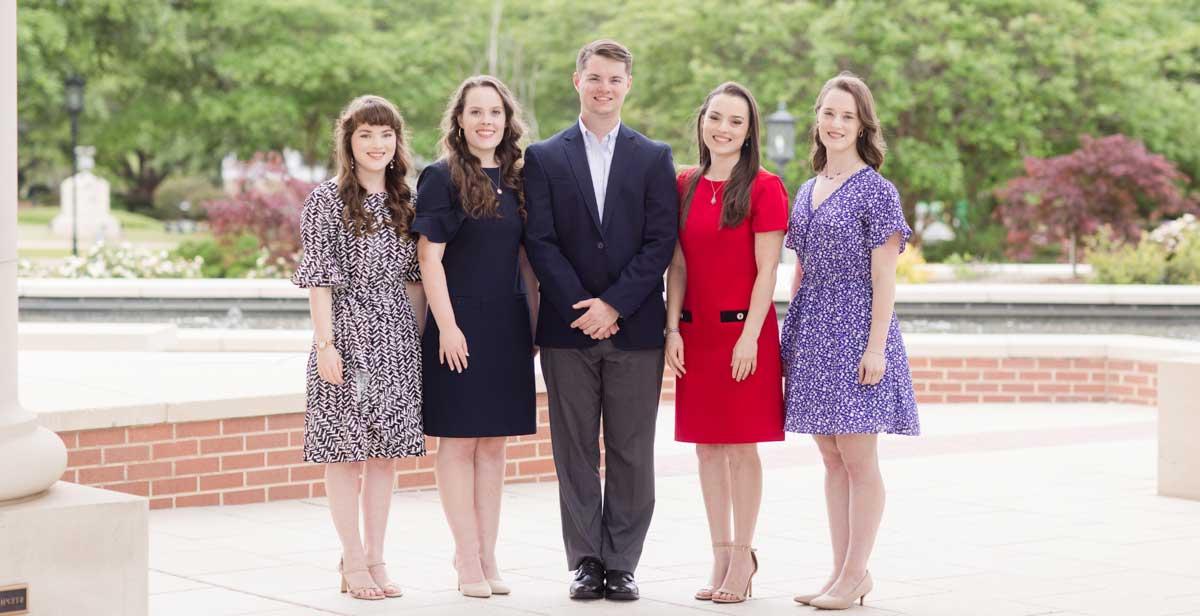 Zimlich quintuplets, from left, Hallie, Isabella, Shipley, Amelia Rose and Sophia, were offered scholarships to the University of South Alabama after they were born at USA Health Children's & Women's Hospital. 