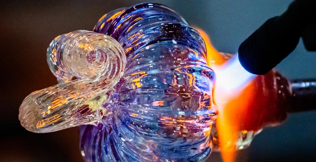 Glass art pumpkins