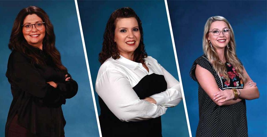 Mobile County Public School System's 2025 Teachers of the Year are University of South Alabama graduates. From left to right, Krissy Brown, Gilliard Elementary School, Roseann Byrd, Citronelle High School and Justine Wilson, Grand Bay Middle School are this year's honorees.